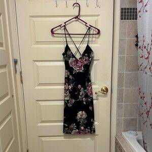Windsor Black Floral Mini Dress